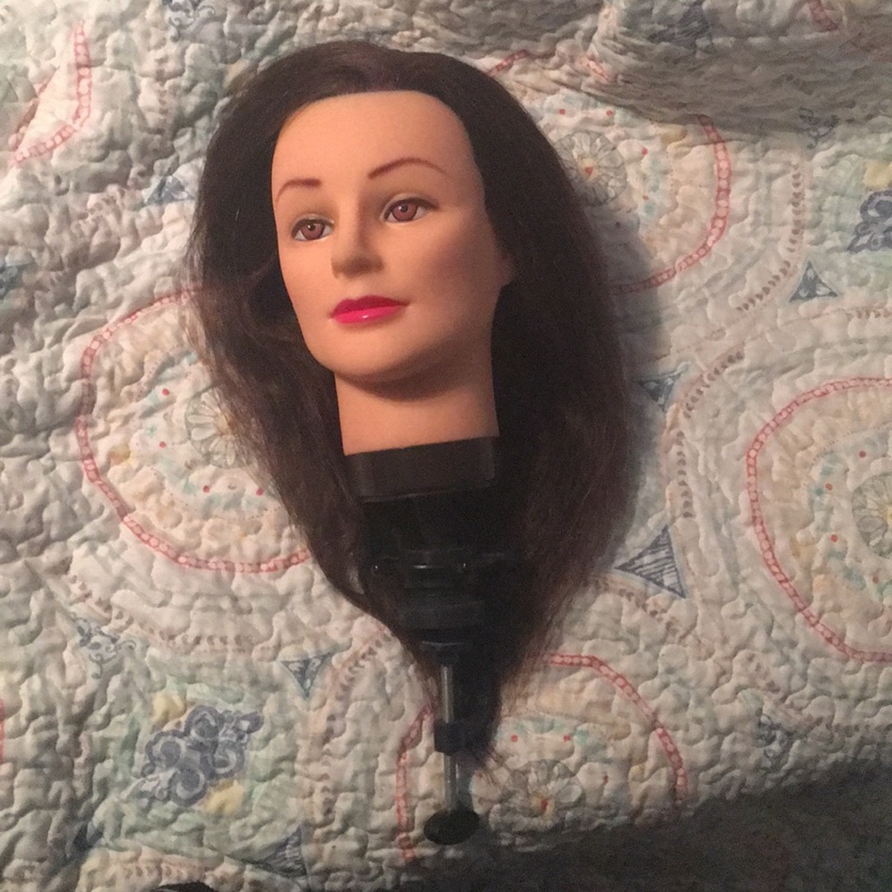 mannequin head with human hair